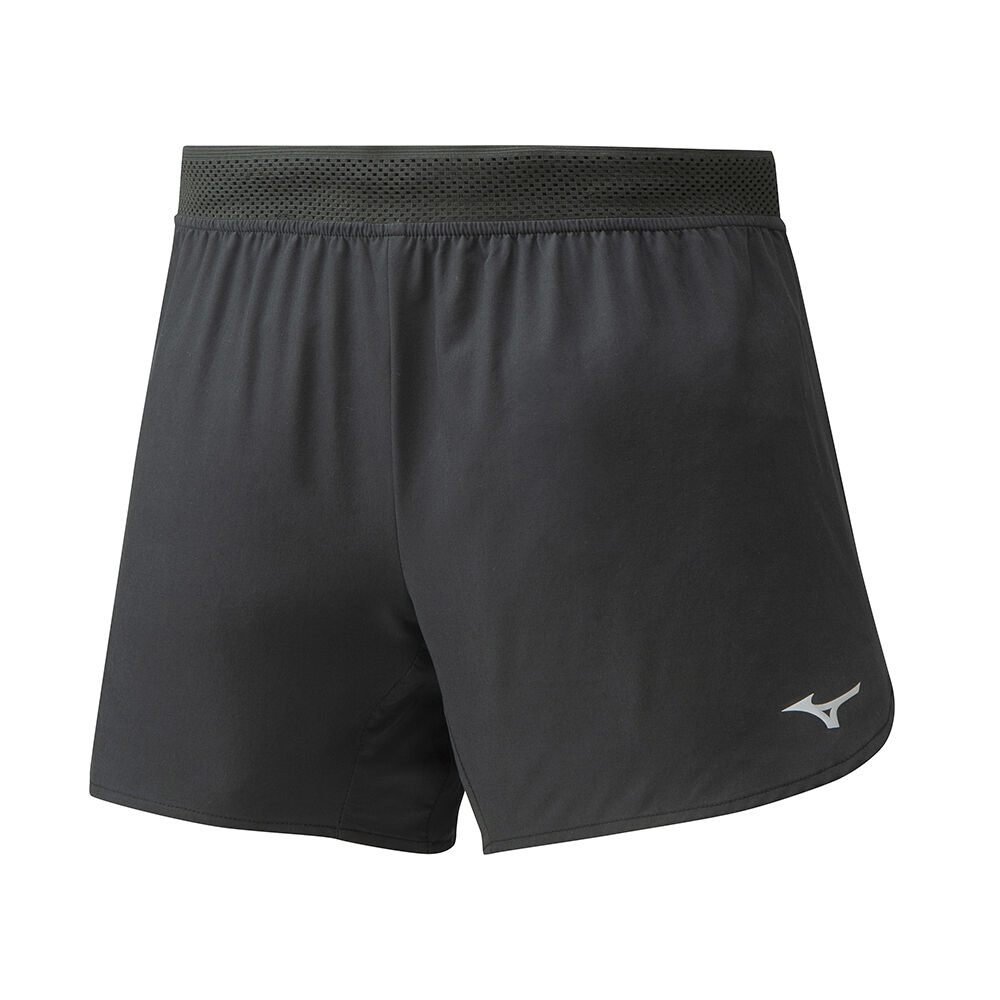 Womens Mizuno ER 4.5 2in1 Running Shorts Black Philippines (CFJPZL470)